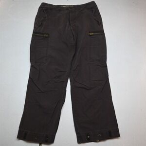Vtg Y2K 2000s Express 34x32 Brown Ripstop Baggy Paratrooper Cargo Mens Pants